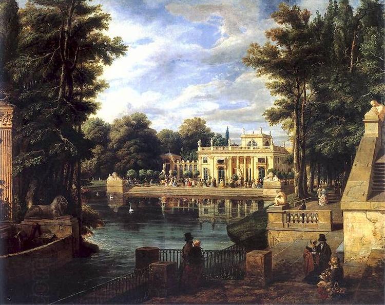 Marcin Zaleski View of the Royal Baths Palace in summer oil painting picture